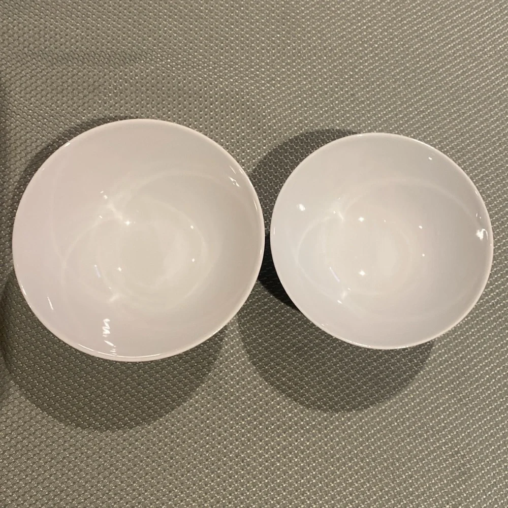 Set of 2 Vintage Porcelain Rice Noodle Bowls